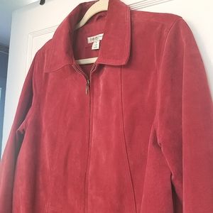 Vintage Leather Suede Coldwater Creek Zip Jacket